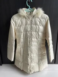 レディース ダウンコート ファー付き ホワイト系