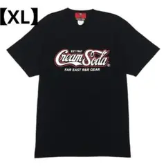 クリームソーダ cream soda カーシブライン Tシャツ黒size【XL】