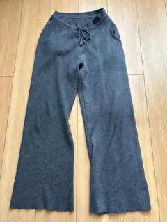 ウォッシャブルニットリブパンツ/UNIQLO