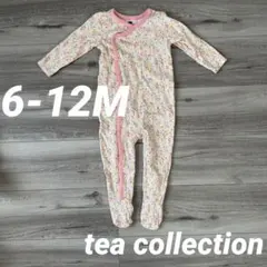 tea collection 花柄ロンパース（コットン100%） ピンクのサムネイル
