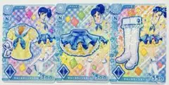 アイカツアンコール ブルーステージコーデ 3枚セット　霧矢あおい