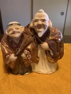 薩摩焼 薩广 琪山造 金襴手 高砂人形 薩摩焼 薩广 琪山造 金襴手 高砂人形 - メルカリ