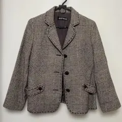 美品　中古　ROSACE グレンチェック テーラードジャケット　11号