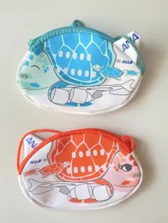 【ANA】FLYING HONU ポーチ 2つセット