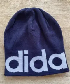 adidas ツーウェイロゴ入りニット帽 ネイビーサイズフリー（57~60cm）