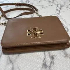 Tory Burch ブラウン　ショルダーバッグ　レザー
