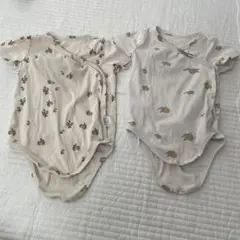 ベビー肌着 果物柄 2枚セット 半袖ロンパース