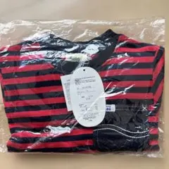 L ee赤と紺のストライプ 長袖カットソー 110