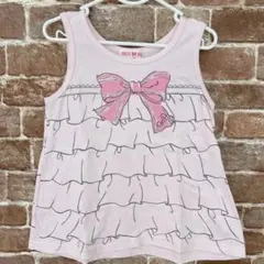 メゾピアノ 120センチ りぼん だまし絵 タンクトップ