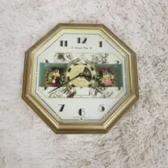 【美品】メロディ付き置き時計 ステンドグラス調 動作確認済 リズム時計 木目 美品】メロディ付き置き時計 ステンドグラス調 動作確認済 リズム時計