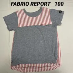 FABRIQREPORT 100 Tシャツグレー×ストライプのサムネイル