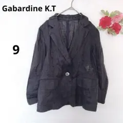 ギャバジンケーティー❣️ジャケット アウター オフィス ダークネイビー 透け感 9