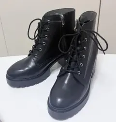 【美品】6ホール厚底レースアップブース