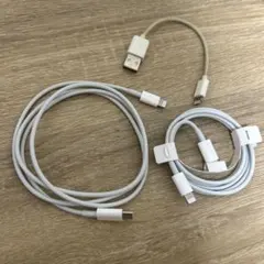 Lightningケーブル 3本セット ホワイト　純正
