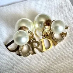 正規品 パール Dior ピアス トライバル ゴールド