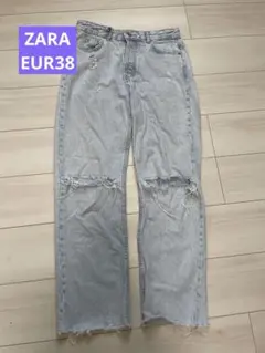 【ZARA】ダメージジーンズ　EUR38