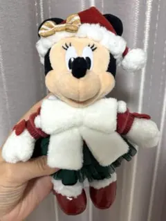 2025 ディズニークリスマス ミニー ぬいぐるみバッジ　新品未使用
