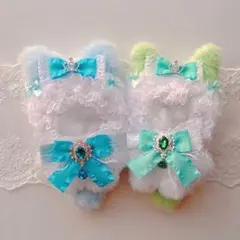 B.215 ぬい服 12cm ちびぐるみ きぐるみメイド 白ねこセット - メルカリ