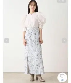 Sustainableバリエプリントナロースカート SNIDEL 花柄