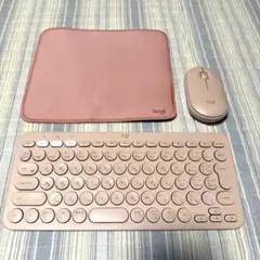 Logicool K380 & M350ピンク ワイヤレスキーボード＆マウス