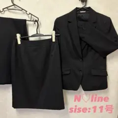 3点セット　リクルートスーツ レディース　黒　11号(Lサイズ) パンツ13号