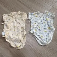 ユニクロ　ボディスーツ前開き　ベビー肌着 2点セット