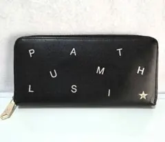 美品 PaulSmith 長財布 ジッピーウォレット レターズ レザー 黒