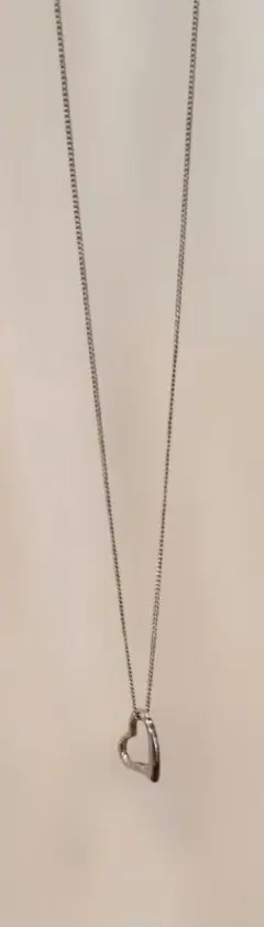 シルバー925 ハート型ペンダントネックレス