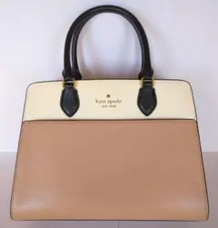 新品 kate spade ハンドバッグ ベージュ/アイボリー/ブラック
