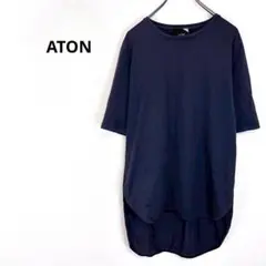◇エイトン【M】トップス　Tシャツ　ロングカットソー　ビックシルエット　シンプルのサムネイル