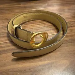 COACH ホワイト ブラウン リバーシブル ベルト ゴールド - メルカリ