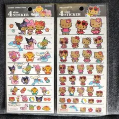 2枚セット！正規品 ハローキティ 日焼けキティ サンリオ 4ステッカー