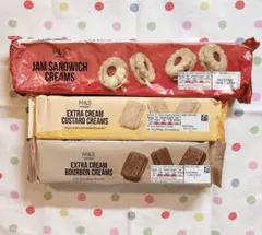 ★ M&S ★カスタード&バーボンクリーム、ジャムサンドイッチクリームビスケットのサムネイル