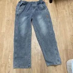 ライトブルー ストレートデニム パンツ