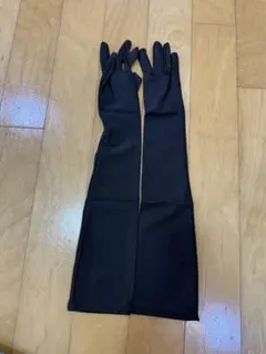 ブラック　ロング手袋