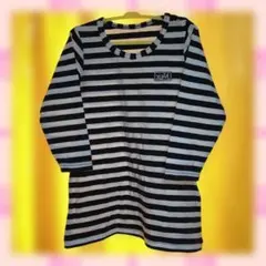 X-girl☆ストライプ☆長袖ワンピース