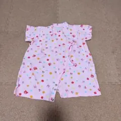 ベビー 甚平 ロンパース ピンク 50-60cm