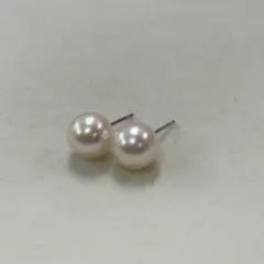 宇和島産 あこや本真珠 パール ピアス K18製（真珠 ピアス）越物