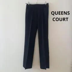 美品　クイーンズコート　QUEENS COURT スラックス　センタープレス黒