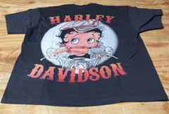 希少 ベティブープ バイカーTシャツ フェードブラック S コムドット 