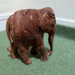 木彫り ゾウ 置物 インテリア