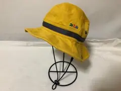 美品　ファミリア ハット 帽子 イエロー 電車刺繍　49-51　E904のサムネイル