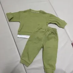 グリーン ベビー服 サイズ70 セットアップ　KOHANA.BABY