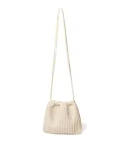 niko and…  巾着　プリーツショルダーバッグ