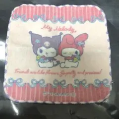 My Melodyタオル ピンクストライプ マイメロディ クロミちゃん サンリオ