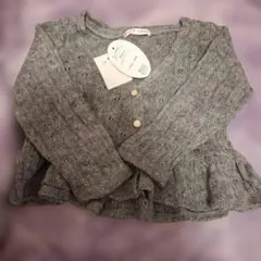 カーディガン グレーカーディガン 110センチ