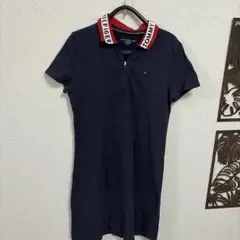 TOMMY HILFIGER ハーフジップ 半袖 ポロシャツ ワンピース Sのサムネイル