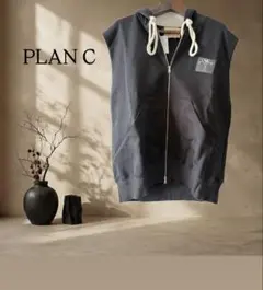【新品】PLAN C フリース ベスト / ジップアップパーカーベスト