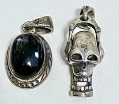 ヘッドホン　スカル　骸骨　シルバー　925