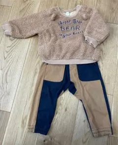 【⭐️かわいいクマ耳つき⭐️】訳あり激安❗️秋冬　80 90 上下セット　男の子